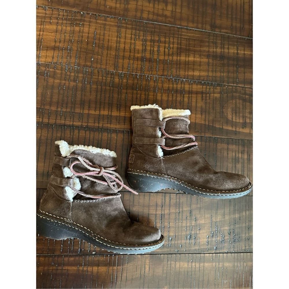 Ugg Caspia brown suede shearling boots 6